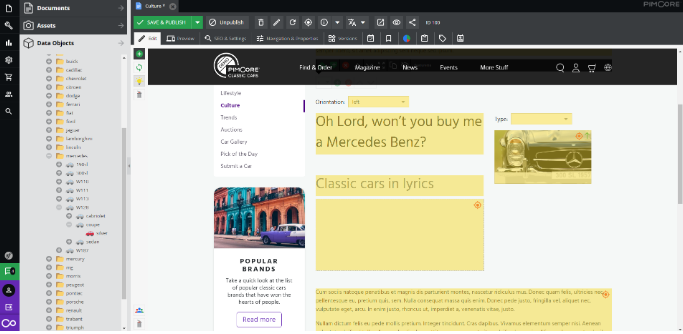 Simple content editing